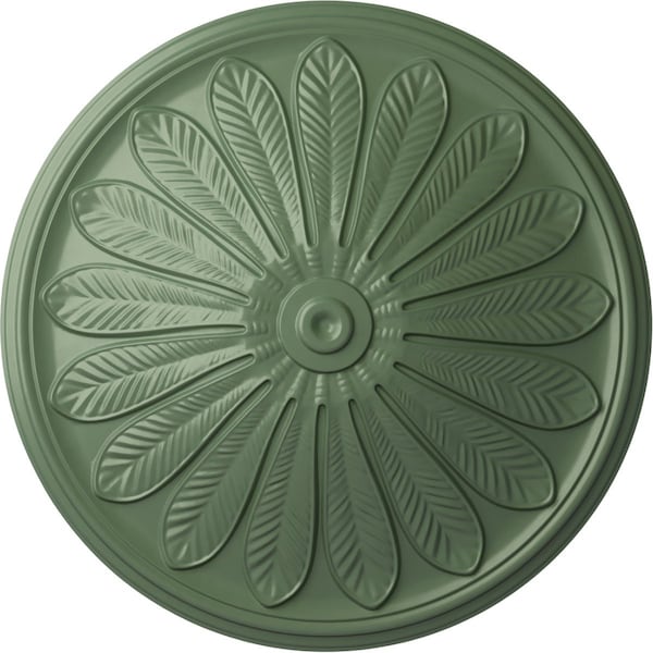 Ekena Millwork Brontes Ceiling Medallion (Fits Canopies up to 3 5/8"), 25 1/2"OD x 5 1/2"P, Athenian Green CM25BRAGF - main
